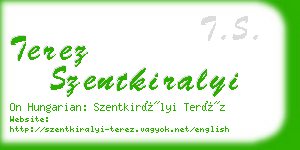 terez szentkiralyi business card